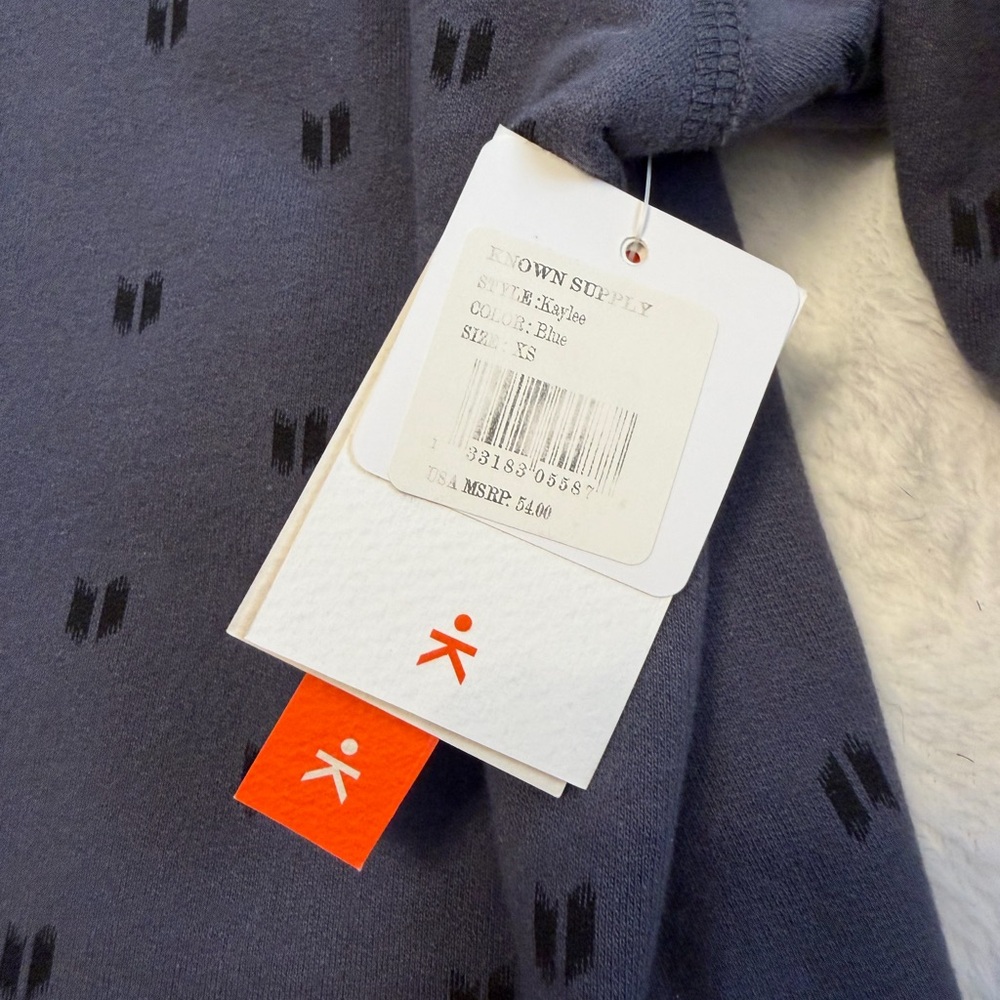 Known Supply Sweatshirt Blue Rough Seams - Picture 3 of 5